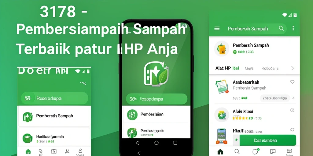 Tampilan antarmuka utama aplikasi Pembersih Sampah 3178 yang sederhana.