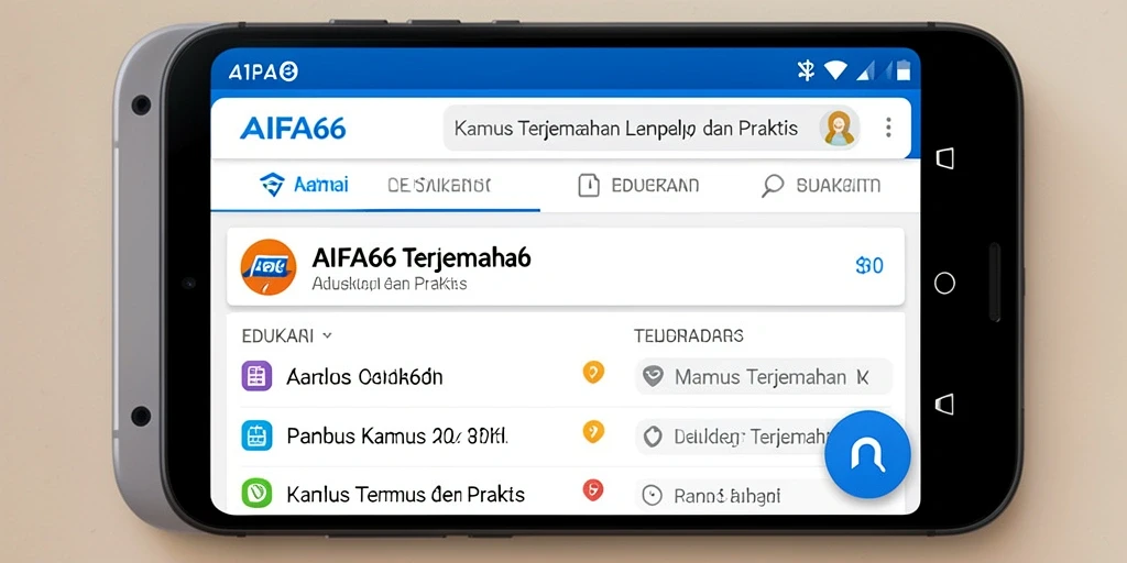 Antarmuka AIFA66 dengan fitur terjemahan yang mudah digunakan.