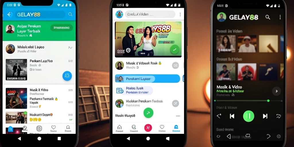Antarmuka pengguna aplikasi Perekam Layar GELAY88 yang sederhana dan efisien.
