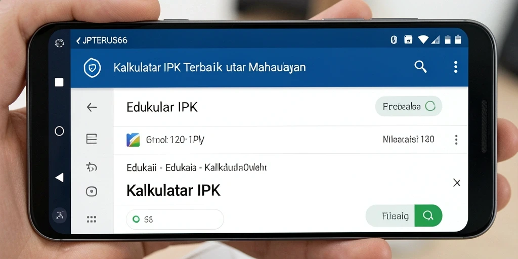 Antarmuka pengguna JPTERUS66 untuk Kalkulator IPK yang informatif