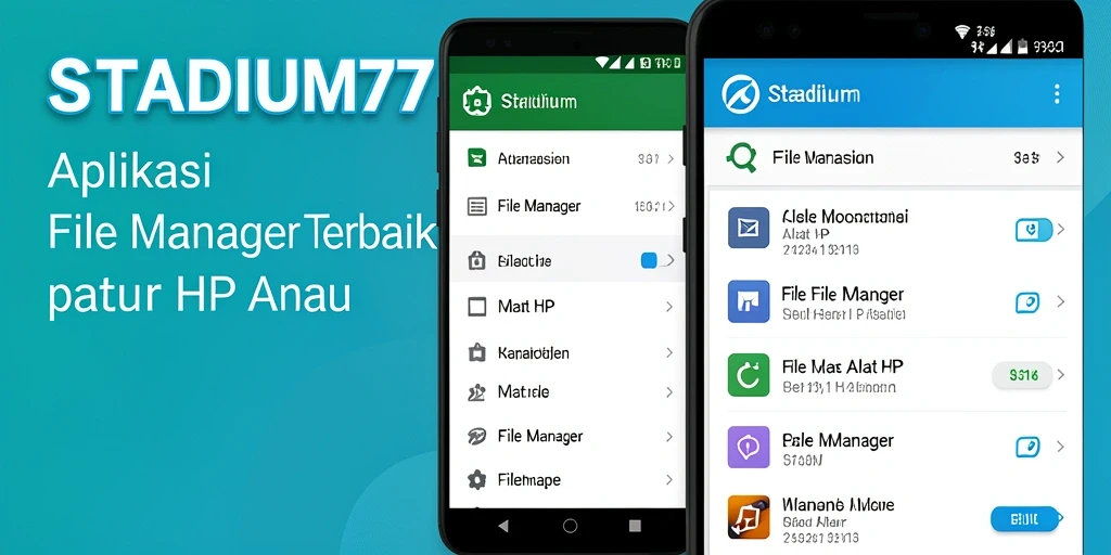 Tampilan antarmuka STADIUM77 sebagai aplikasi File Manager.