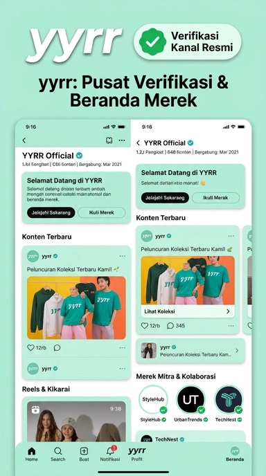 Tampilan kanal resmi yyrr